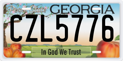 GA license plate CZL5776