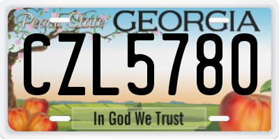 GA license plate CZL5780