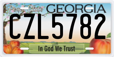 GA license plate CZL5782