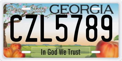 GA license plate CZL5789