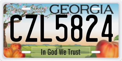 GA license plate CZL5824