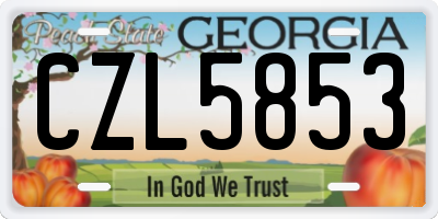 GA license plate CZL5853