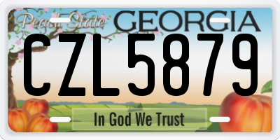 GA license plate CZL5879