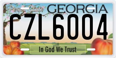 GA license plate CZL6004
