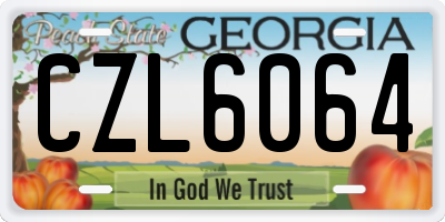 GA license plate CZL6064