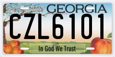 GA license plate CZL6101
