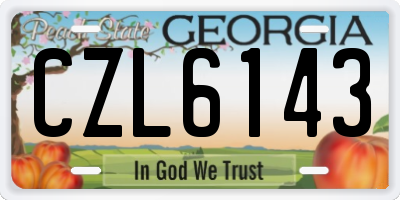 GA license plate CZL6143