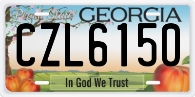 GA license plate CZL6150