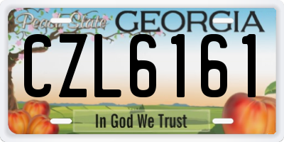 GA license plate CZL6161