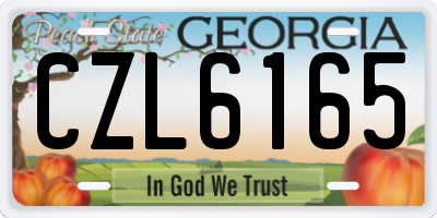GA license plate CZL6165