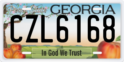 GA license plate CZL6168
