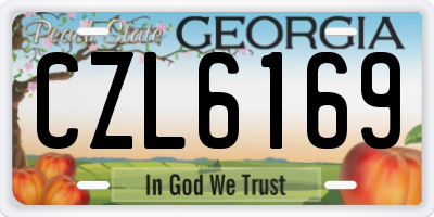 GA license plate CZL6169