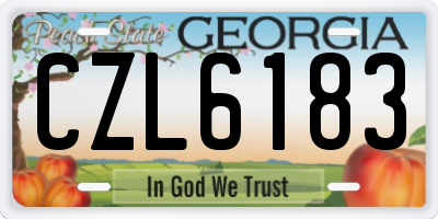 GA license plate CZL6183