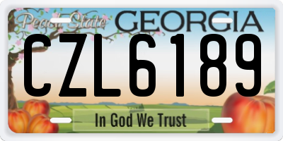 GA license plate CZL6189