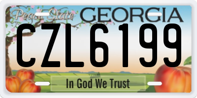 GA license plate CZL6199