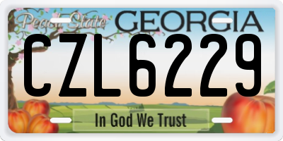 GA license plate CZL6229