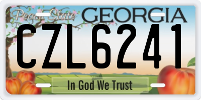 GA license plate CZL6241