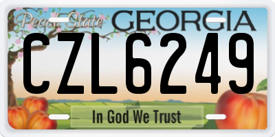 GA license plate CZL6249