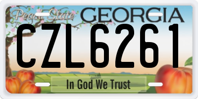 GA license plate CZL6261