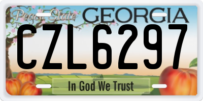 GA license plate CZL6297