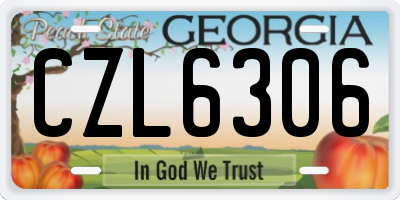 GA license plate CZL6306
