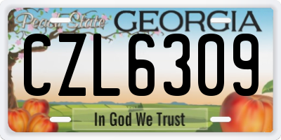 GA license plate CZL6309