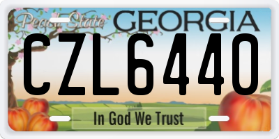 GA license plate CZL6440