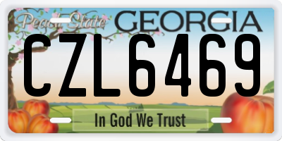 GA license plate CZL6469