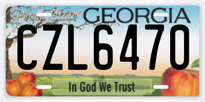GA license plate CZL6470