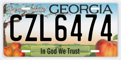 GA license plate CZL6474
