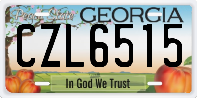 GA license plate CZL6515
