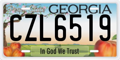 GA license plate CZL6519