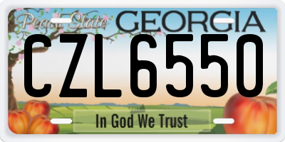 GA license plate CZL6550