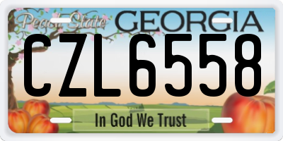 GA license plate CZL6558