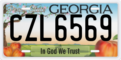 GA license plate CZL6569