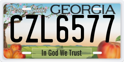 GA license plate CZL6577