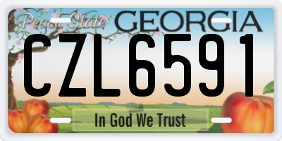 GA license plate CZL6591
