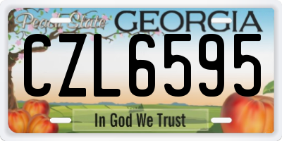 GA license plate CZL6595