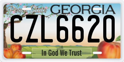GA license plate CZL6620
