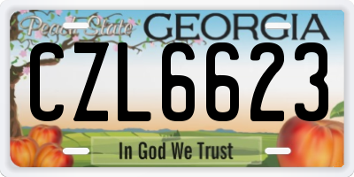 GA license plate CZL6623