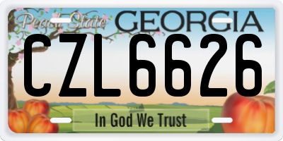 GA license plate CZL6626