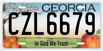 GA license plate CZL6679