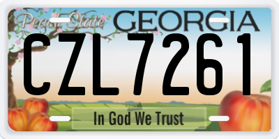 GA license plate CZL7261