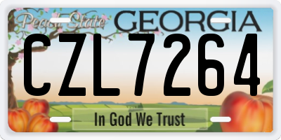 GA license plate CZL7264