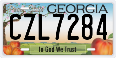 GA license plate CZL7284