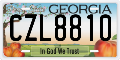 GA license plate CZL8810