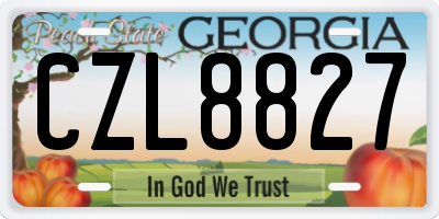GA license plate CZL8827