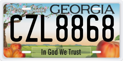 GA license plate CZL8868