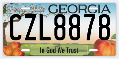 GA license plate CZL8878