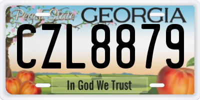 GA license plate CZL8879